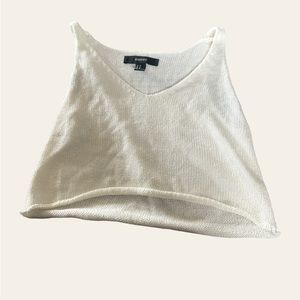 white knit crop top